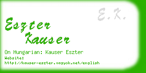 eszter kauser business card